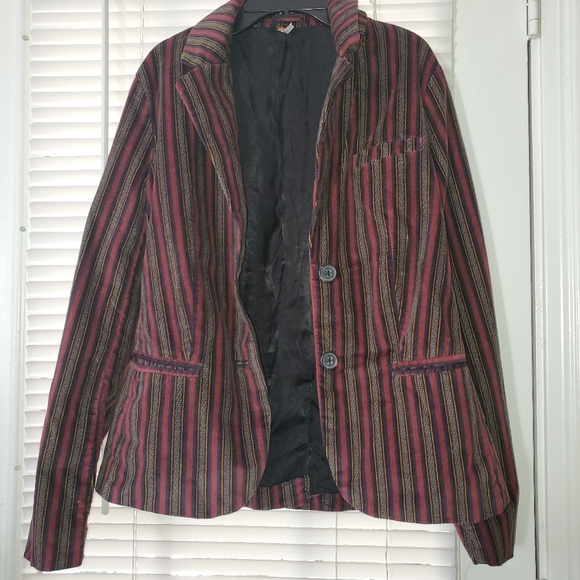 Free People Womens stripped  Blazer XS - Picture 2 of 9